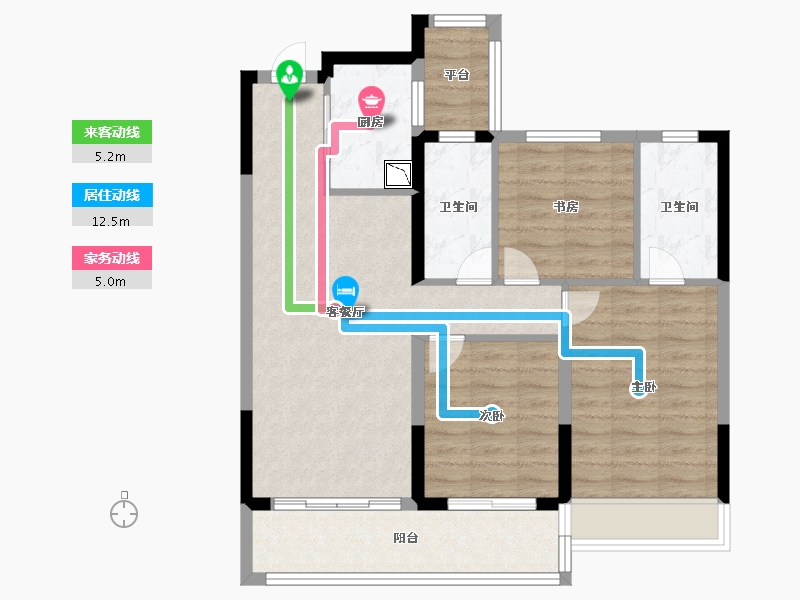 浙江省-温州市-弘阳上坤西湖四季-81.60-户型库-动静线