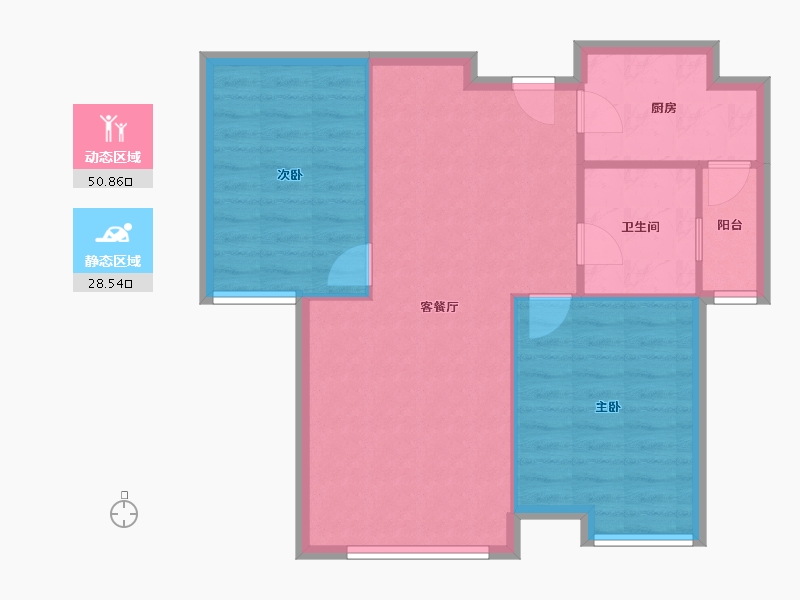 天津-天津市-天涛园-72.52-户型库-动静分区