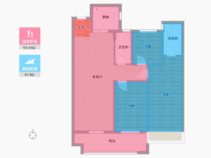 河南省-南阳市-方城・中梁首府-88.00-户型库-动静分区