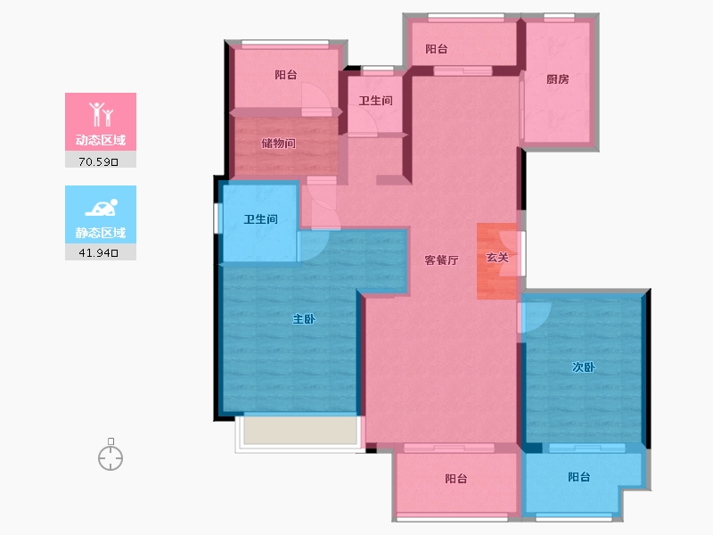 河南省-南阳市-新旭・京华府-99.99-户型库-动静分区