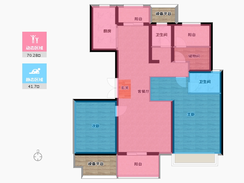 河南省-南阳市-新旭・京华府-106.83-户型库-动静分区