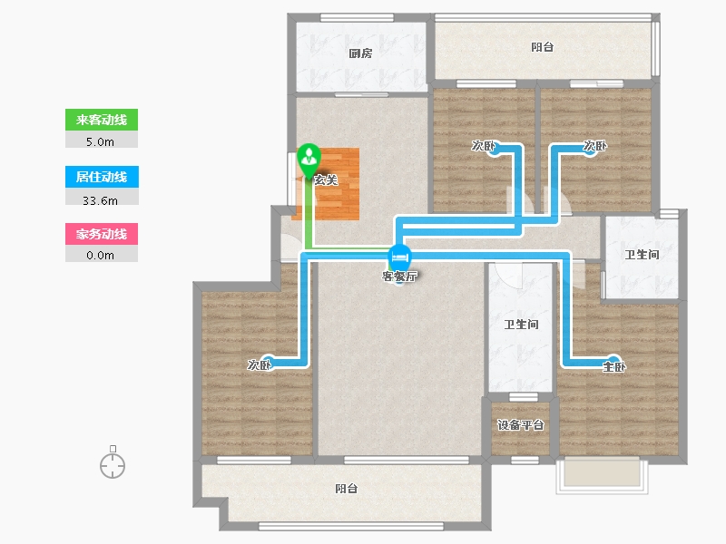 湖南省-衡阳市-金星・湘江雅院-146.08-户型库-动静线