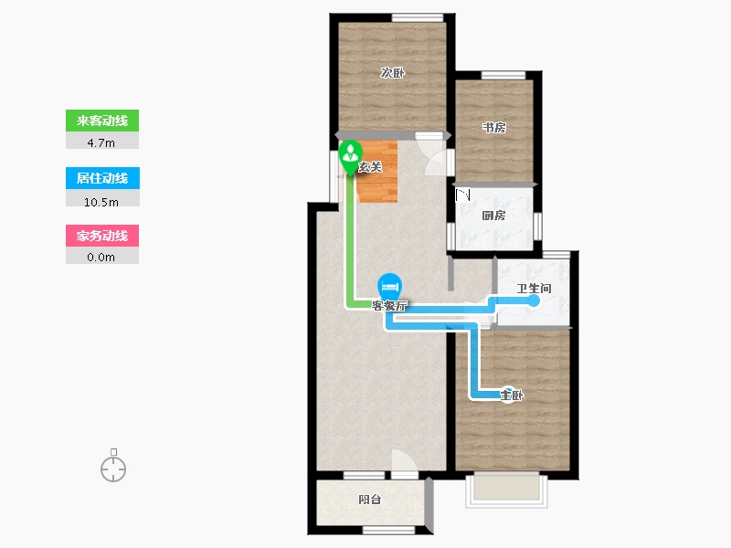 河北省-廊坊市-康城瑞府-83.99-户型库-动静线