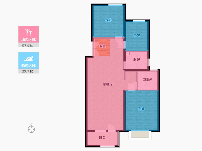 河北省-廊坊市-康城瑞府-83.99-户型库-动静分区