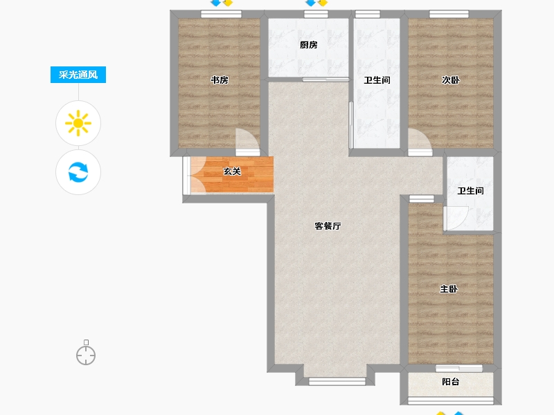 河北省-廊坊市-卓立金领域-94.02-户型库-采光通风