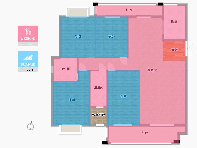 湖南省-衡阳市-金星・湘江雅院-159.01-户型库-动静分区