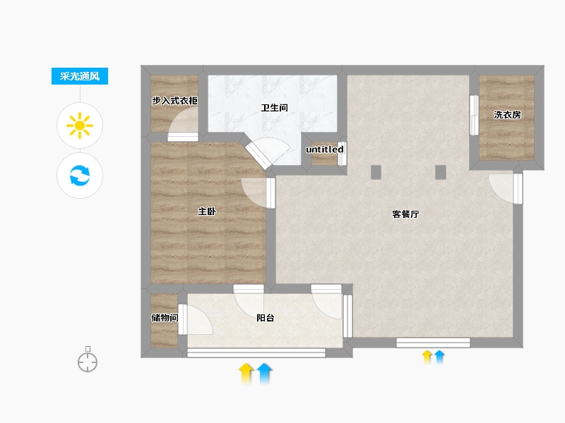 Florida-Alachua-The Reserve at Kanapaha Apartments-61.72-户型库-采光通风