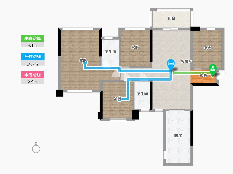 广西壮族自治区-钦州市-奥林・观澜湖-116.26-户型库-动静线