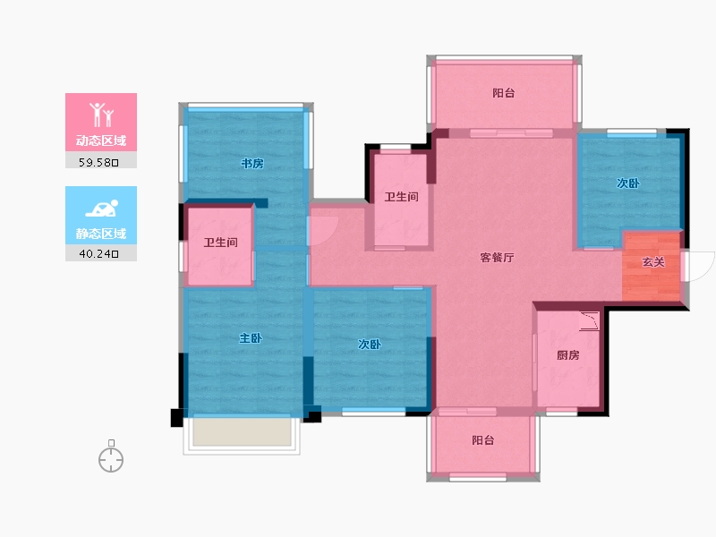 广西壮族自治区-南宁市-锦上城-87.77-户型库-动静分区