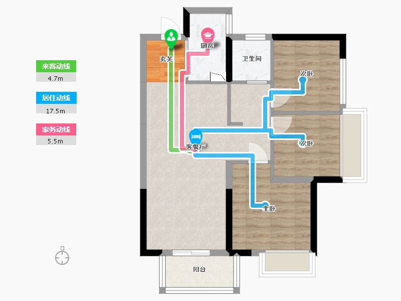 广西壮族自治区-南宁市-印象愉景湾-62.54-户型库-动静线