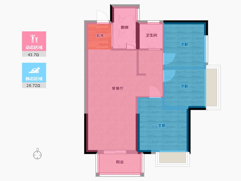 广西壮族自治区-南宁市-印象愉景湾-62.54-户型库-动静分区