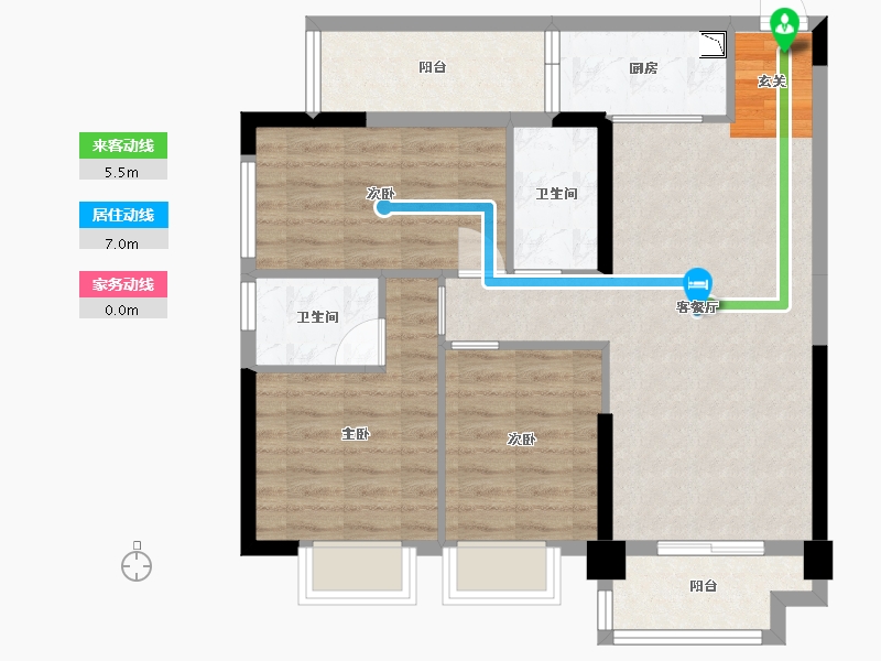 广西壮族自治区-南宁市-鑫邦华府-77.82-户型库-动静线