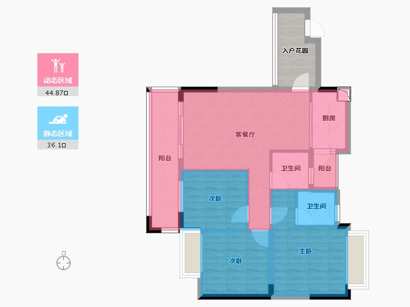 广西壮族自治区-南宁市-桃源居-77.78-户型库-动静分区