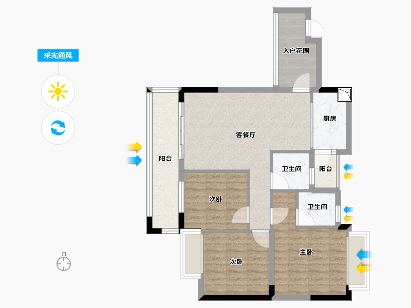 广西壮族自治区-南宁市-桃源居-77.78-户型库-采光通风