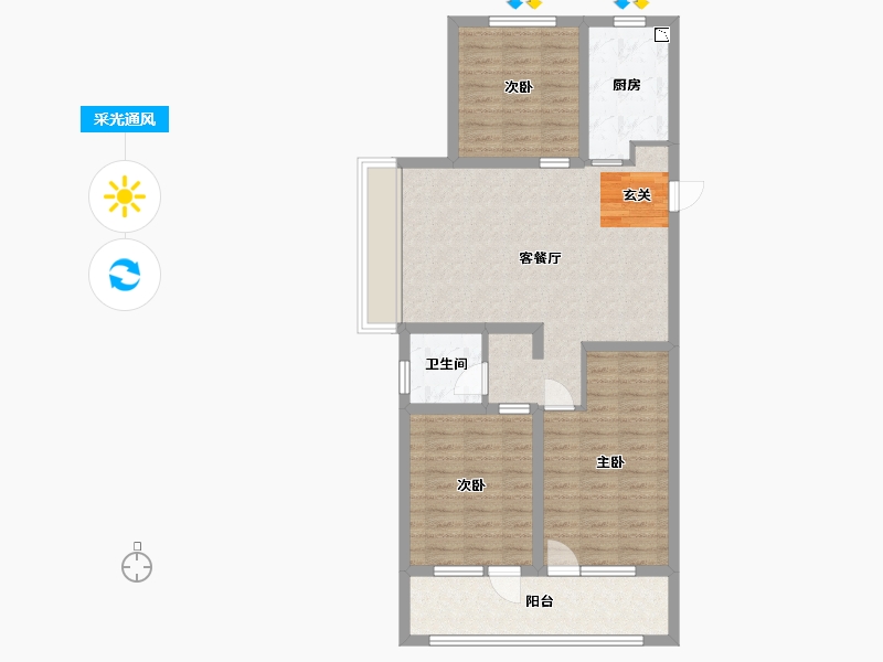 山东省-青岛市-海尔产城创衡山学府-86.32-户型库-采光通风