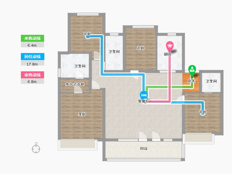 山东省-青岛市-红星国际广场-140.00-户型库-动静线