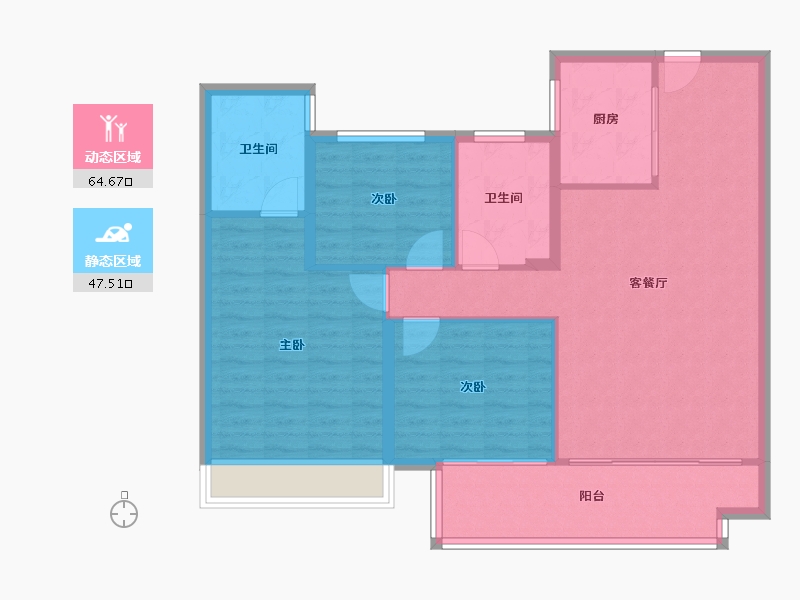 河南省-信阳市-建业中山上院-102.40-户型库-动静分区