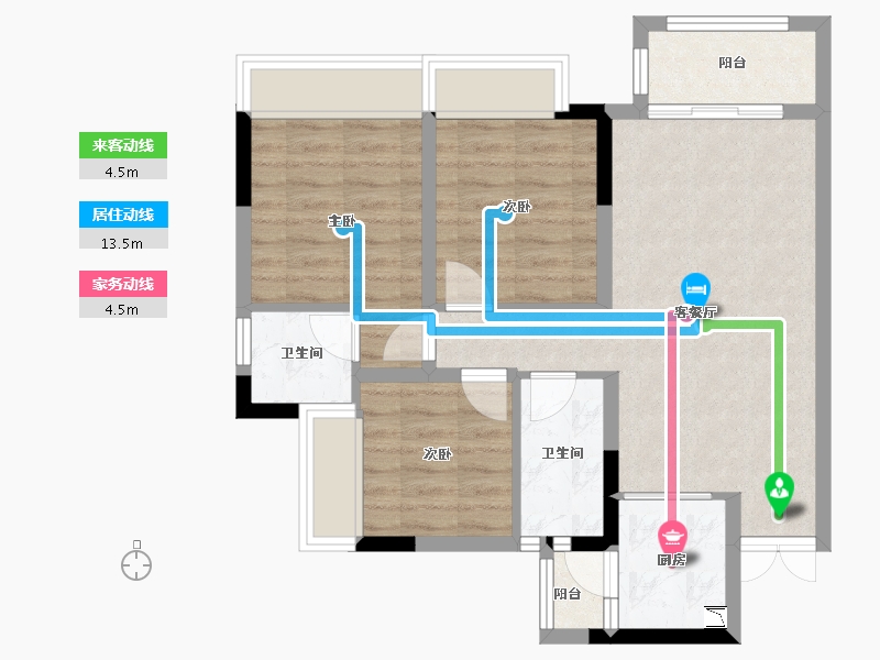 四川省-遂宁市-临江学府-68.92-户型库-动静线