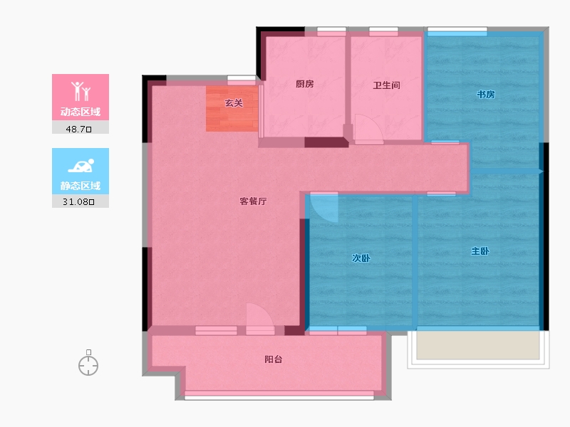 山东省-青岛市-众安・青岛新城市-71.20-户型库-动静分区