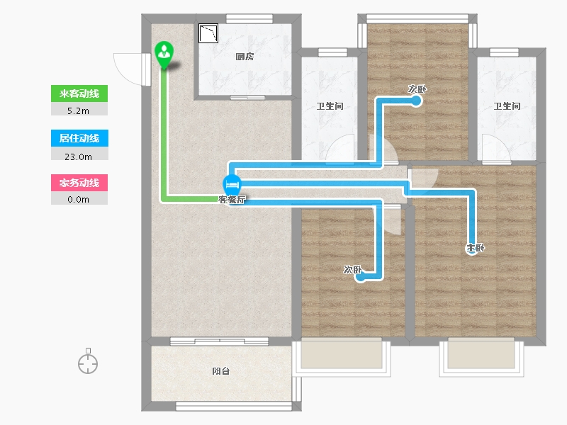 浙江省-杭州市-萧悦中御府-86.52-户型库-动静线