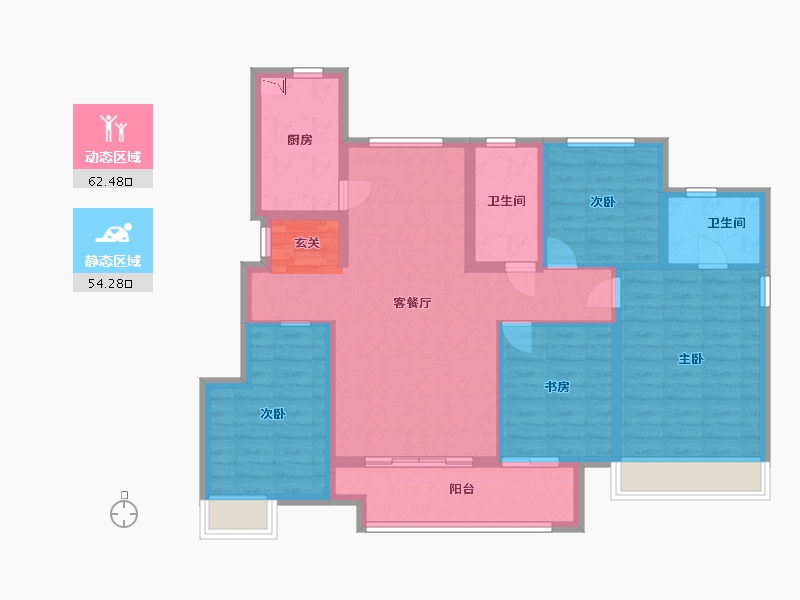 山东省-威海市-威海万达广场-104.00-户型库-动静分区