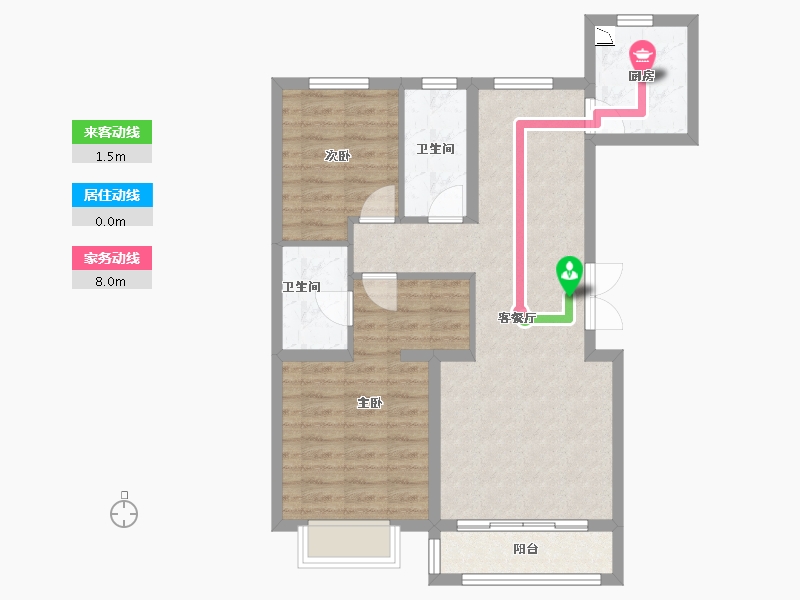 河北省-张家口市-中国铁建・西山国际城-75.44-户型库-动静线