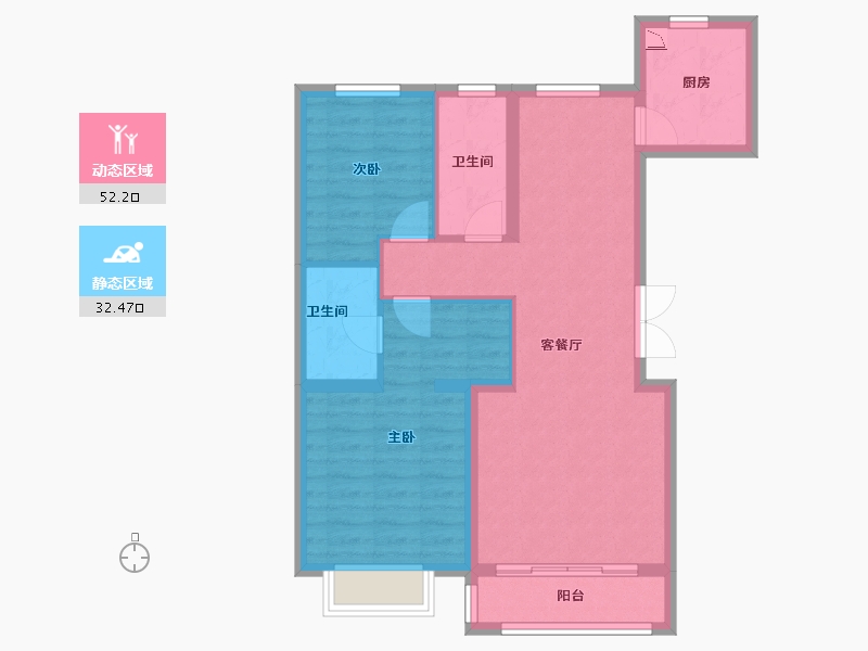 河北省-张家口市-中国铁建・西山国际城-75.44-户型库-动静分区