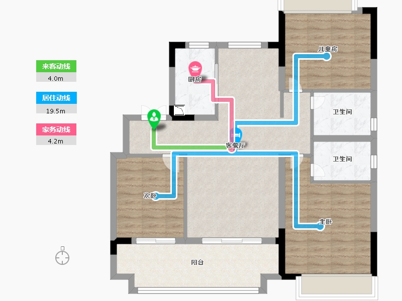 安徽省-阜阳市-观湖四季-91.99-户型库-动静线