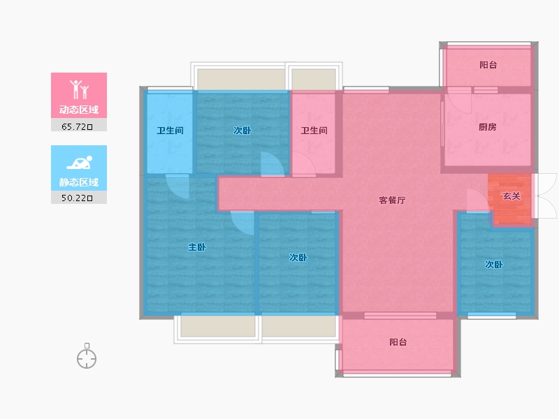 广东省-佛山市-越秀星汇瀚府-104.00-户型库-动静分区