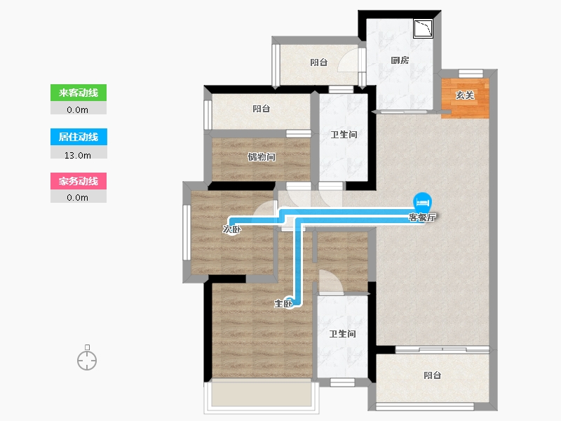 广东省-佛山市-朝安金茂悦-79.20-户型库-动静线