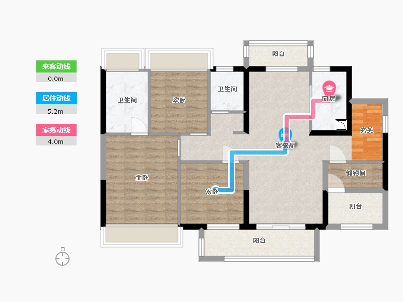 广东省-佛山市-龙悦江山-94.97-户型库-动静线