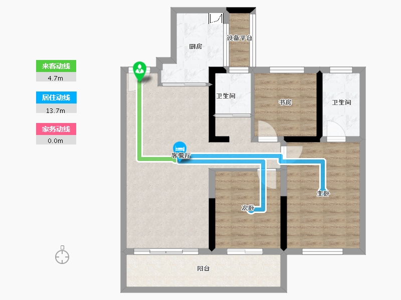 湖南省-长沙市-万境潇湘-84.01-户型库-动静线