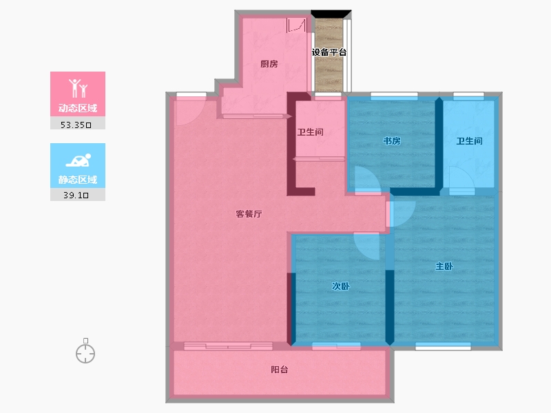 湖南省-长沙市-万境潇湘-84.01-户型库-动静分区