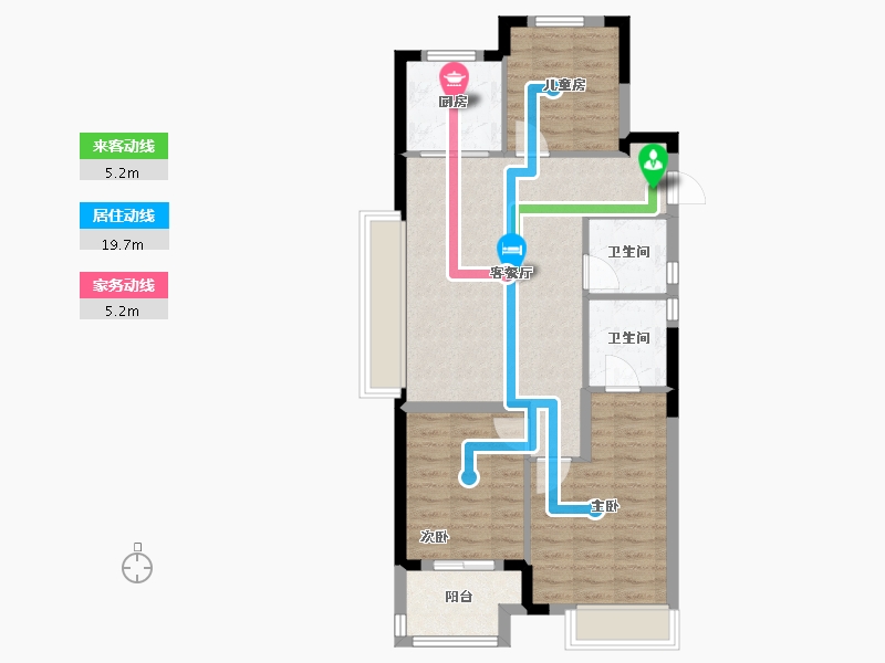 浙江省-金华市-大发奥园・融悦湾-78.39-户型库-动静线