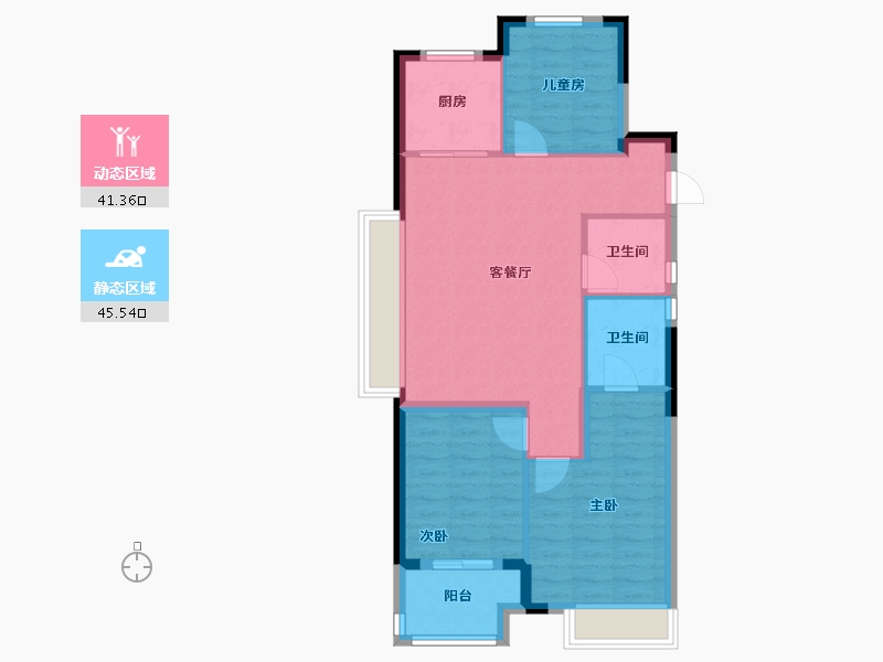 浙江省-金华市-大发奥园・融悦湾-78.39-户型库-动静分区