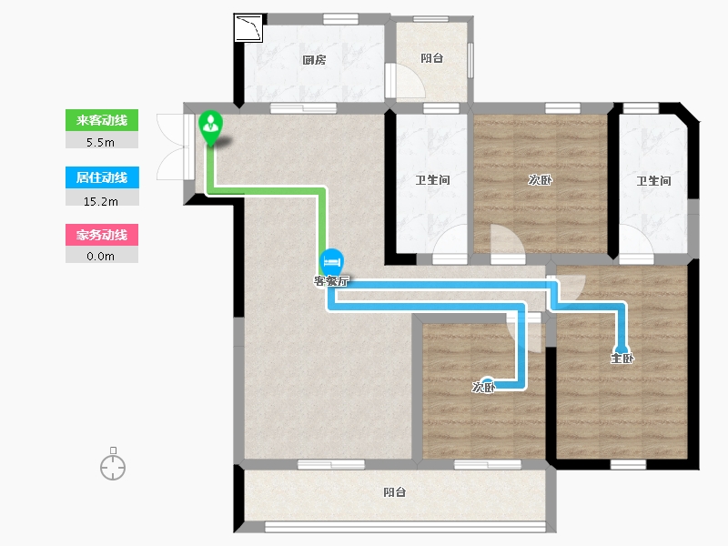 河南省-郑州市-永威金桥西棠-92.02-户型库-动静线