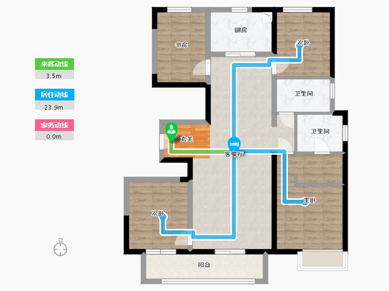 河北省-石家庄市-海亮德文郡-107.43-户型库-动静线