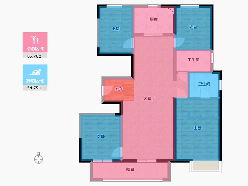 河北省-石家庄市-海亮德文郡-107.43-户型库-动静分区