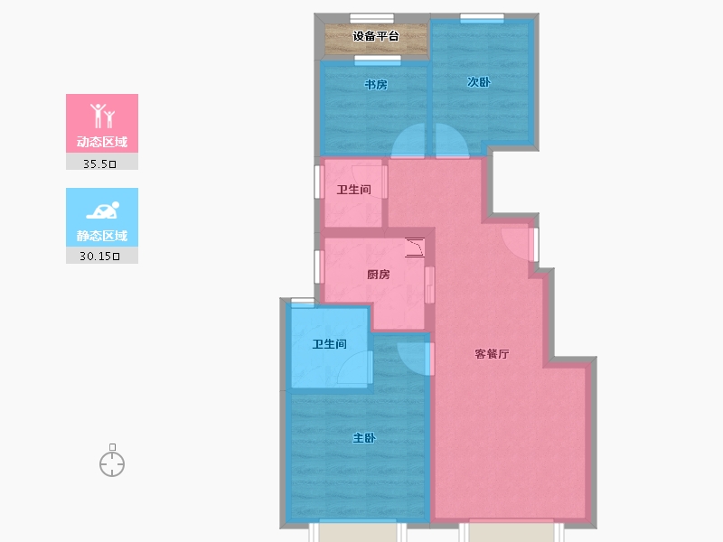 北京-北京市-京能｜电建・�吃猛�-59.69-户型库-动静分区