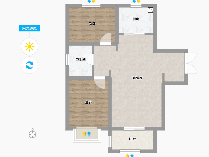 甘肃省-兰州市-兰石・豪布斯卡-58.47-户型库-采光通风