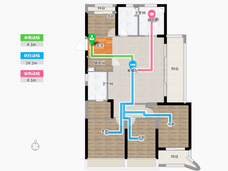 浙江省-温州市-世茂滨江乐虹湾-113.00-户型库-动静线