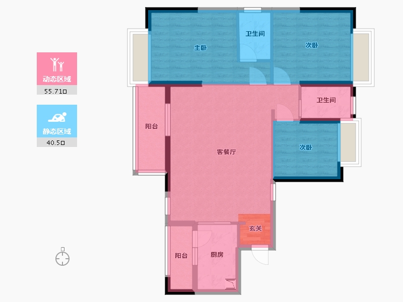 广东省-惠州市-海伦悦山居-86.02-户型库-动静分区