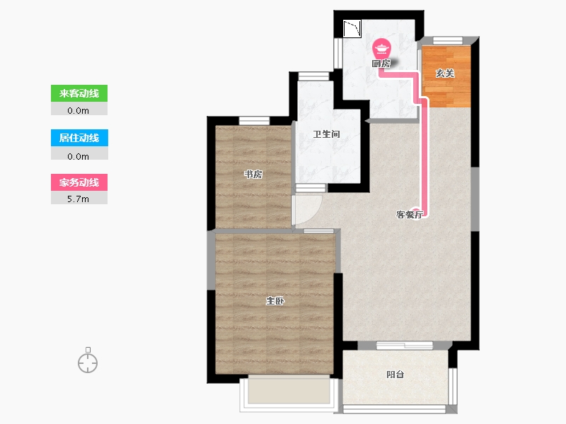 江苏省-扬州市-恒大桃源天境-64.00-户型库-动静线