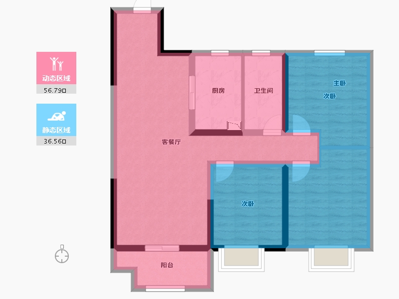 山西省-大同市-吾悦广场-82.50-户型库-动静分区