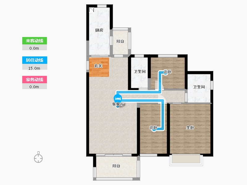 江苏省-扬州市-恒大桃源天境-103.20-户型库-动静线