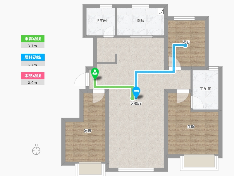 天津-天津市-保利梧桐大道-80.26-户型库-动静线