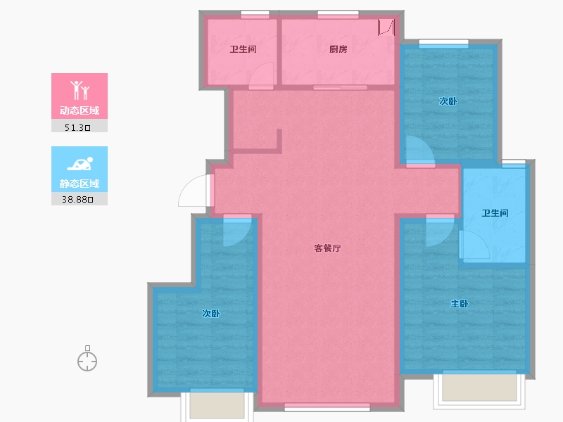 天津-天津市-保利梧桐大道-80.26-户型库-动静分区