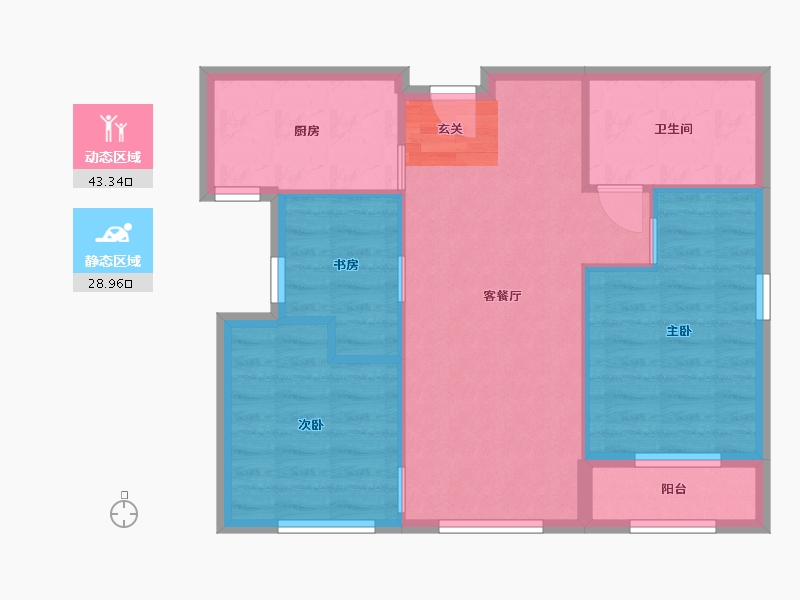 福建省-漳州市-信和御龙天下三期-65.22-户型库-动静分区