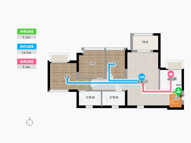 广东省-东莞市-中海・十里溪境-70.40-户型库-动静线