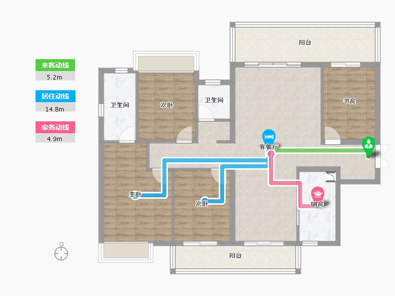 广西壮族自治区-南宁市-阳光城江山璟原-126.23-户型库-动静线